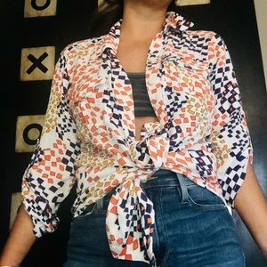 Cabi- abstract blouse